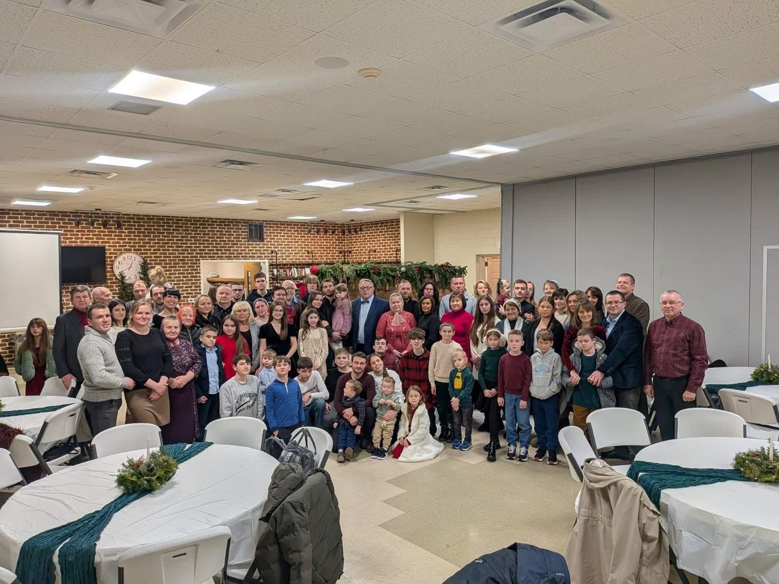Our congregation at a New Year's gathering