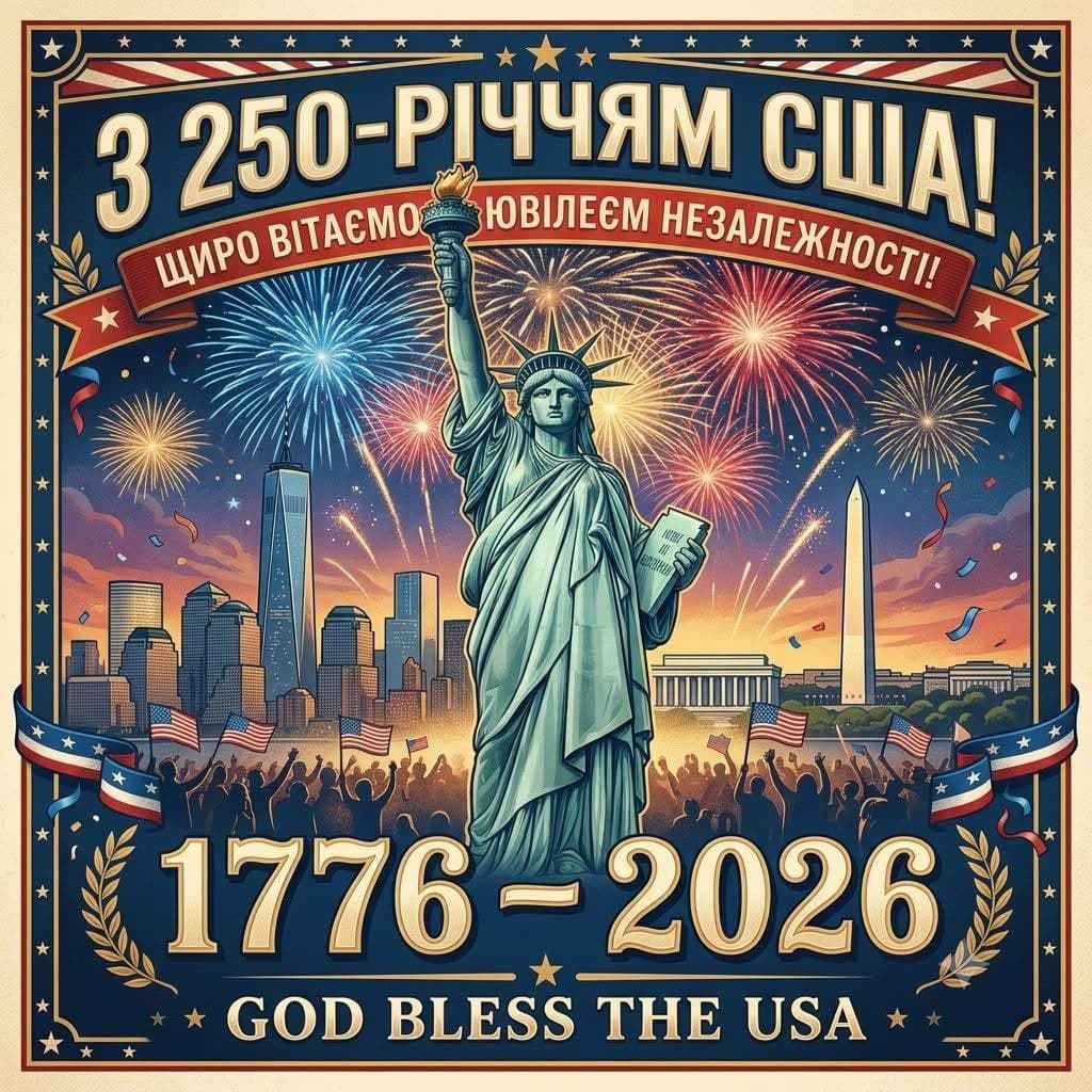 Вітальна листівка з 250-річчям США, 1776–2026